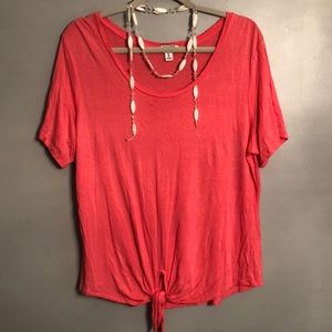 Old Navy XL Knot T-Shirt Coral
